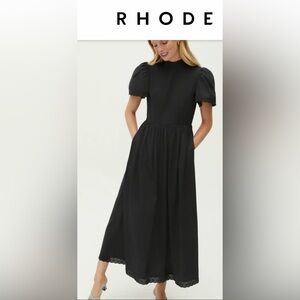RHODE Elegant Black Maxi Dress